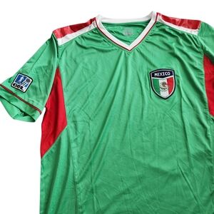 Mexico National Soccer Team Jersey Men's L Green Federacion Away World Cup Gym